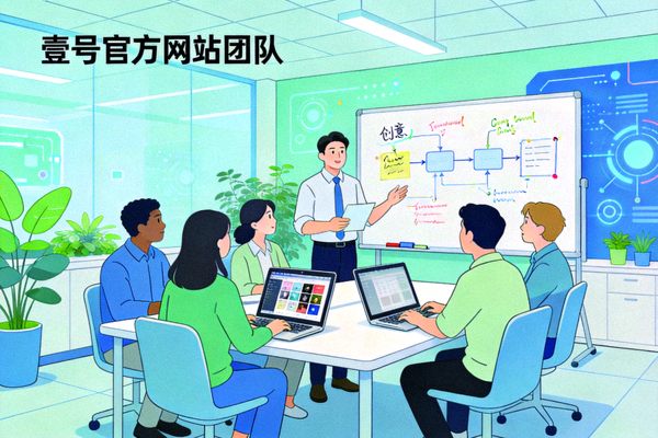 壹号官方网站团队工作场景示意图 - 展现协作与创新的工作氛围